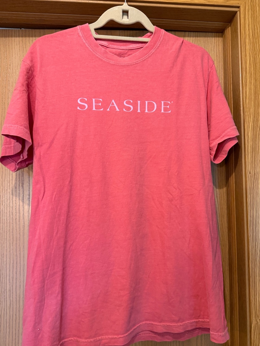 Seaside Logo Short Sleeve Tee in Coral Pink